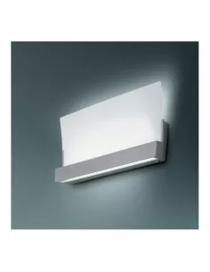 Leucos 0705189173631 vela 40 pared 2x24w 2g11 marco titanio cristal blanco satinado 2